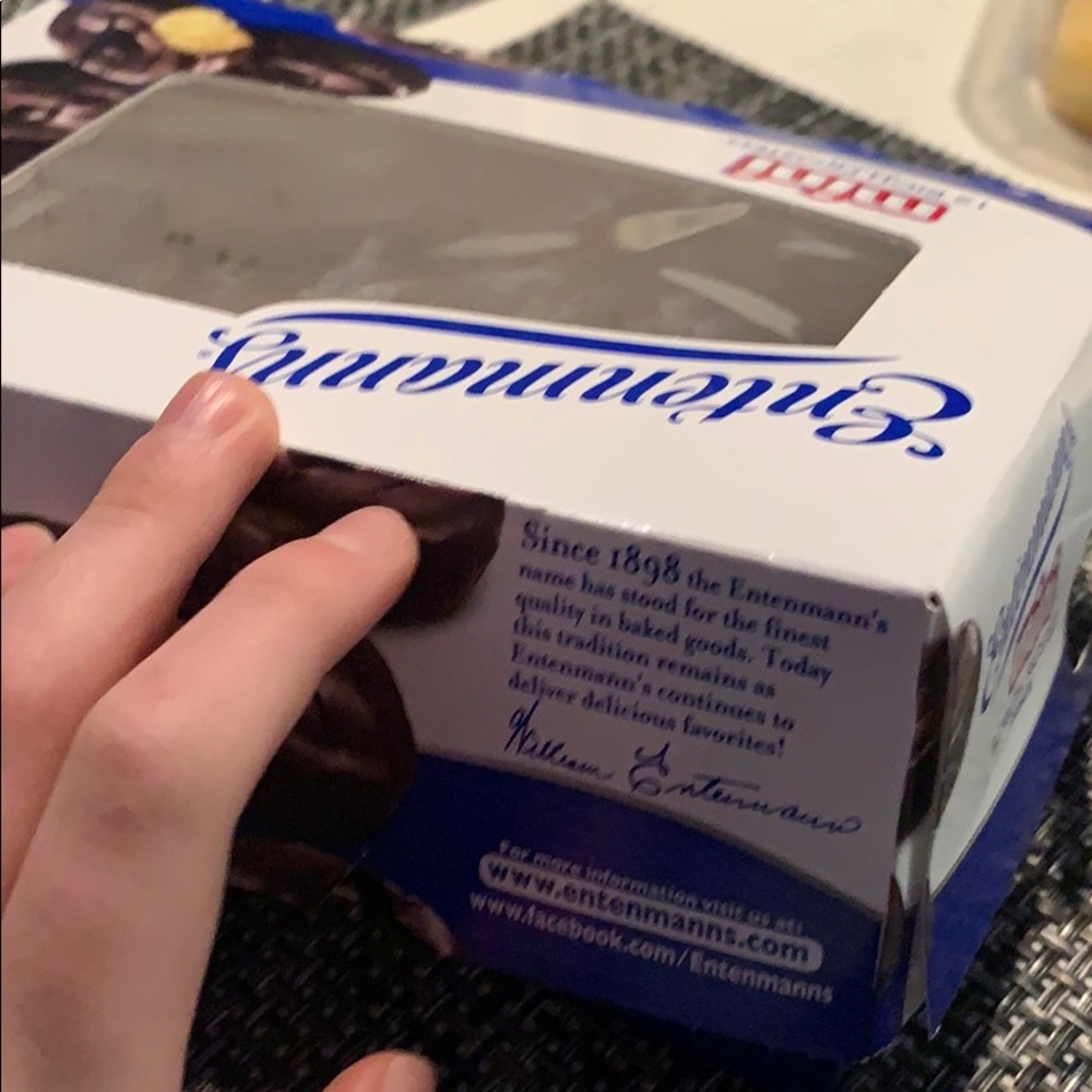 A empty box of donuts